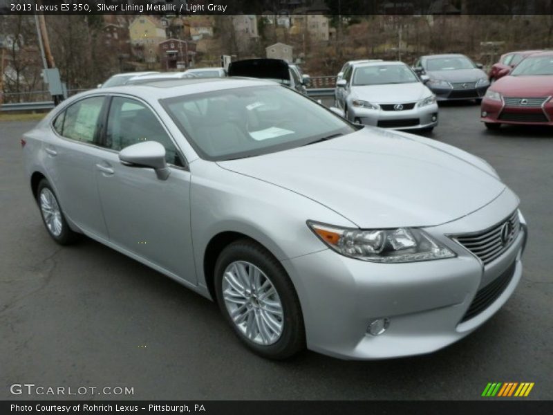 Silver Lining Metallic / Light Gray 2013 Lexus ES 350