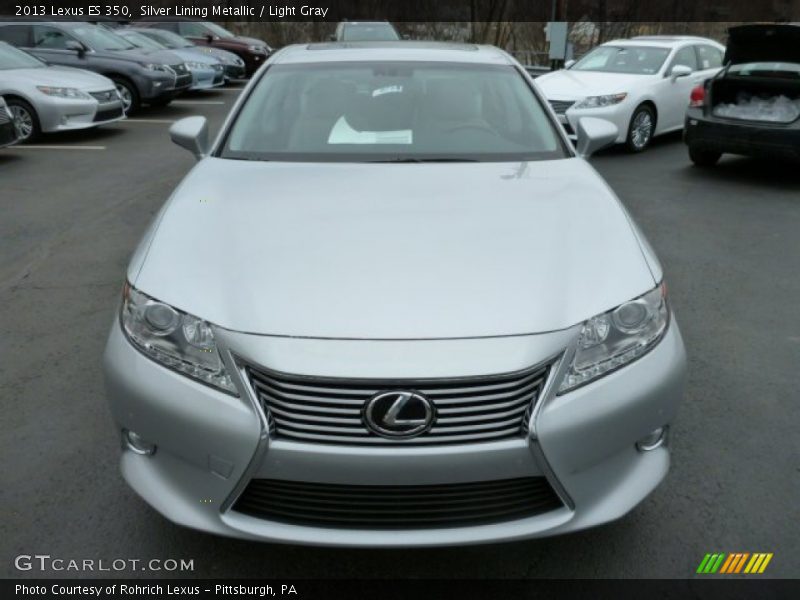 Silver Lining Metallic / Light Gray 2013 Lexus ES 350