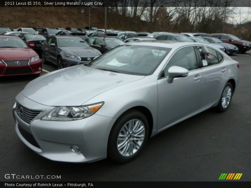 Silver Lining Metallic / Light Gray 2013 Lexus ES 350