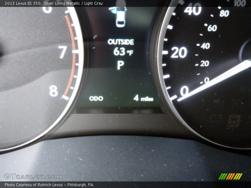 Silver Lining Metallic / Light Gray 2013 Lexus ES 350