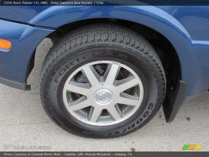 Deep Sapphire Blue Metallic / Gray 2006 Buick Rainier CXL AWD