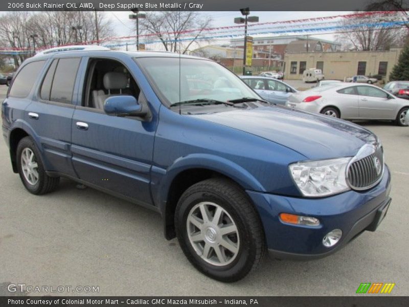 Deep Sapphire Blue Metallic / Gray 2006 Buick Rainier CXL AWD