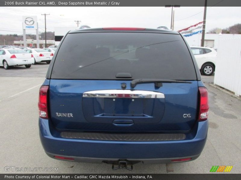 Deep Sapphire Blue Metallic / Gray 2006 Buick Rainier CXL AWD