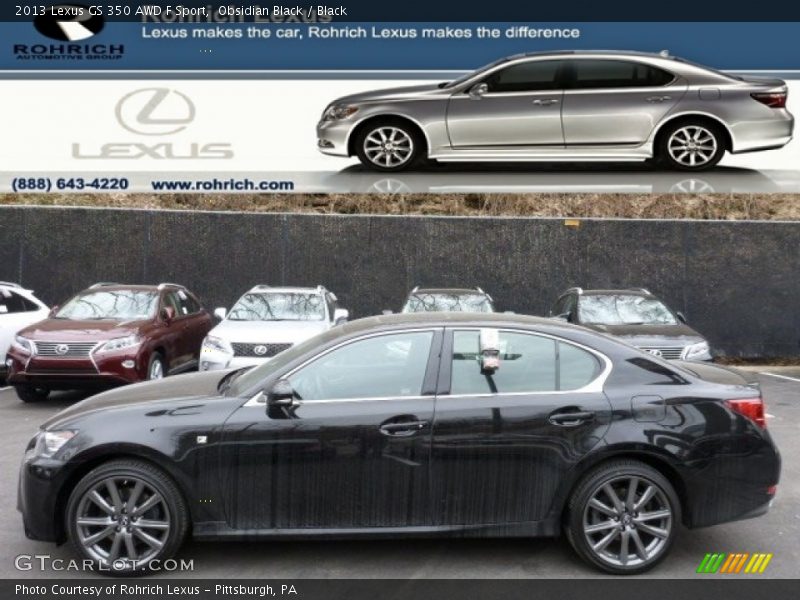 Obsidian Black / Black 2013 Lexus GS 350 AWD F Sport