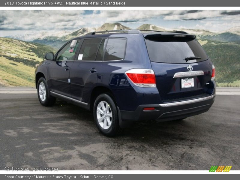 Nautical Blue Metallic / Sand Beige 2013 Toyota Highlander V6 4WD