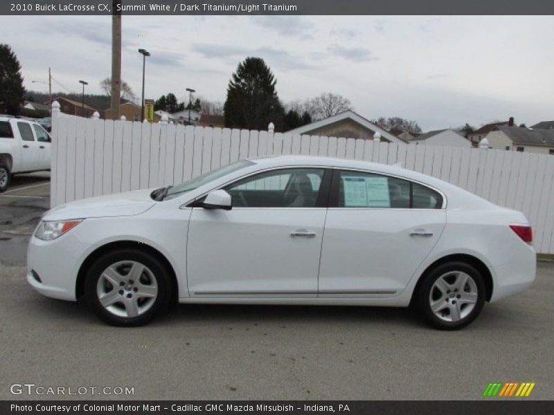 Summit White / Dark Titanium/Light Titanium 2010 Buick LaCrosse CX