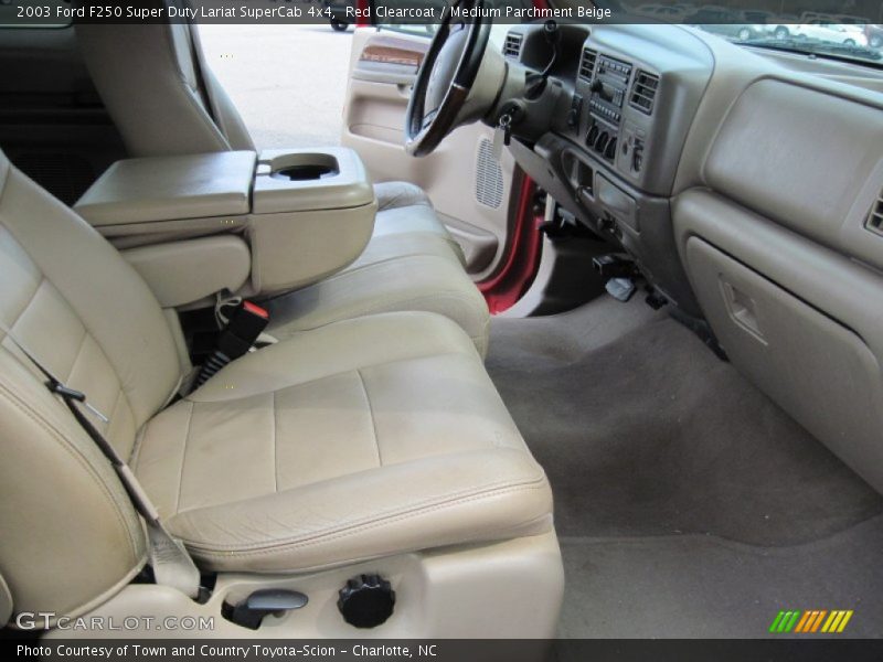  2003 F250 Super Duty Lariat SuperCab 4x4 Medium Parchment Beige Interior