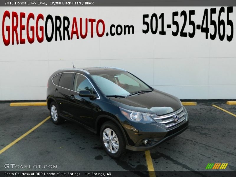 Crystal Black Pearl / Black 2013 Honda CR-V EX-L