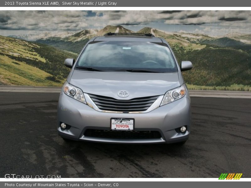 Silver Sky Metallic / Light Gray 2013 Toyota Sienna XLE AWD