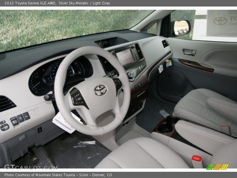Silver Sky Metallic / Light Gray 2013 Toyota Sienna XLE AWD