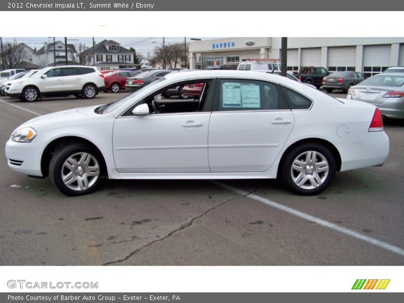 Summit White / Ebony 2012 Chevrolet Impala LT