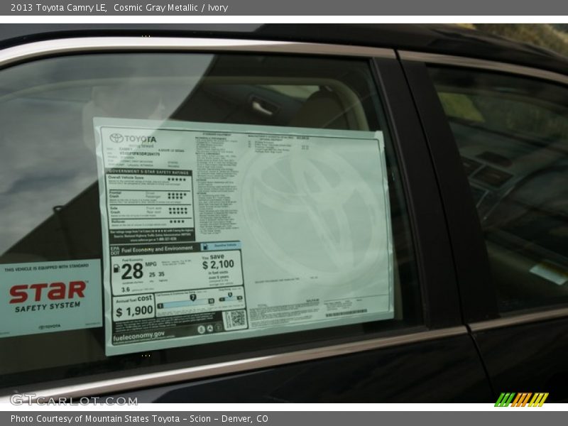 Cosmic Gray Metallic / Ivory 2013 Toyota Camry LE