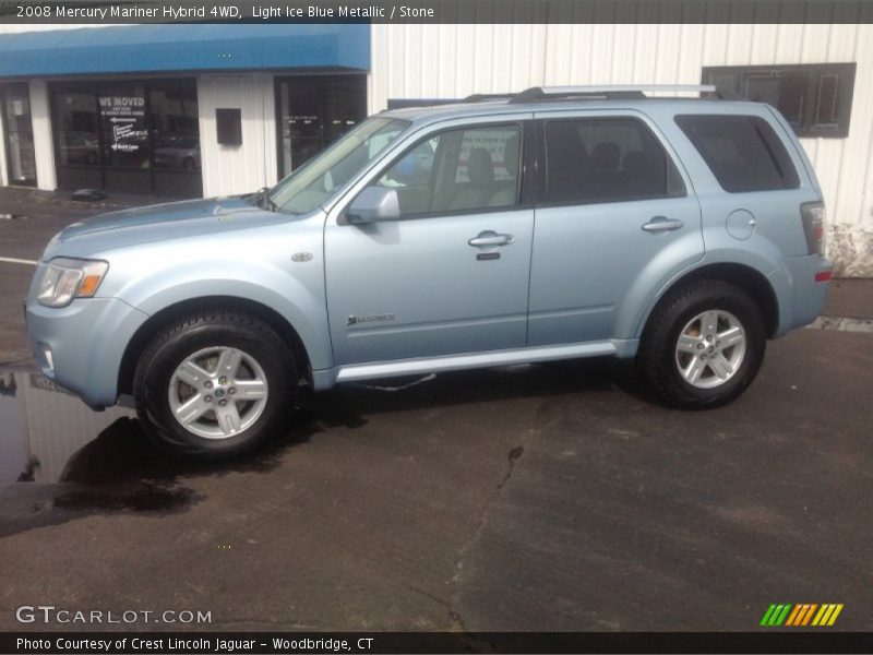 Light Ice Blue Metallic / Stone 2008 Mercury Mariner Hybrid 4WD