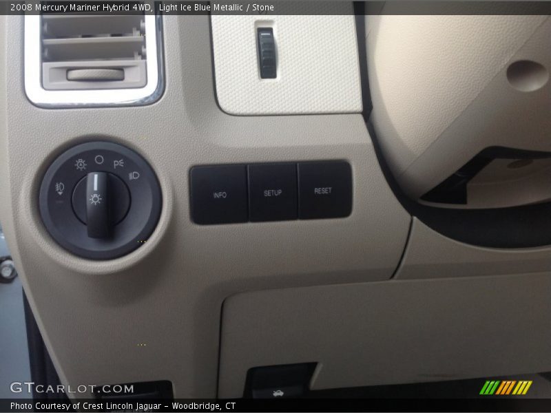 Light Ice Blue Metallic / Stone 2008 Mercury Mariner Hybrid 4WD