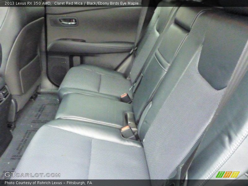 Claret Red Mica / Black/Ebony Birds Eye Maple 2013 Lexus RX 350 AWD
