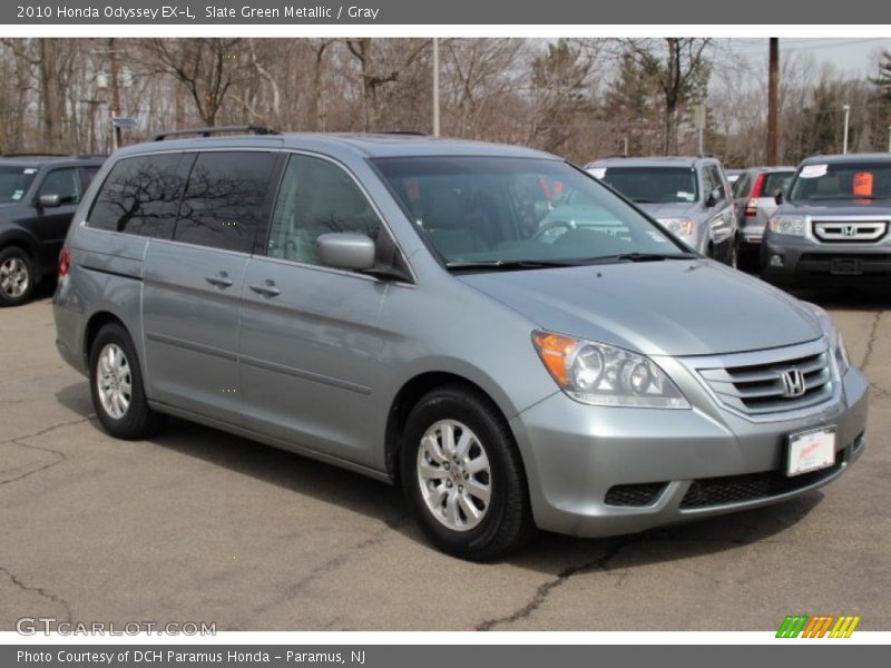 Slate Green Metallic / Gray 2010 Honda Odyssey EX-L