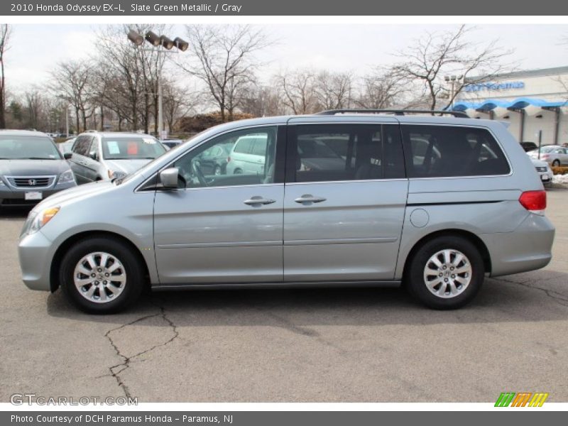 Slate Green Metallic / Gray 2010 Honda Odyssey EX-L