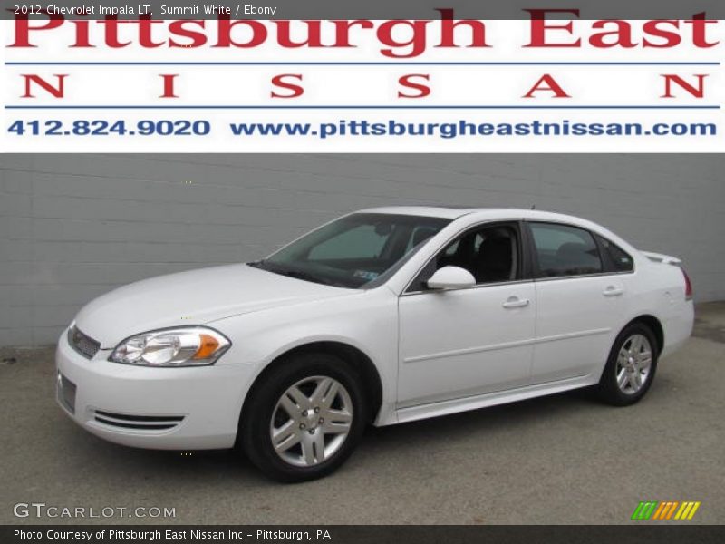 Summit White / Ebony 2012 Chevrolet Impala LT