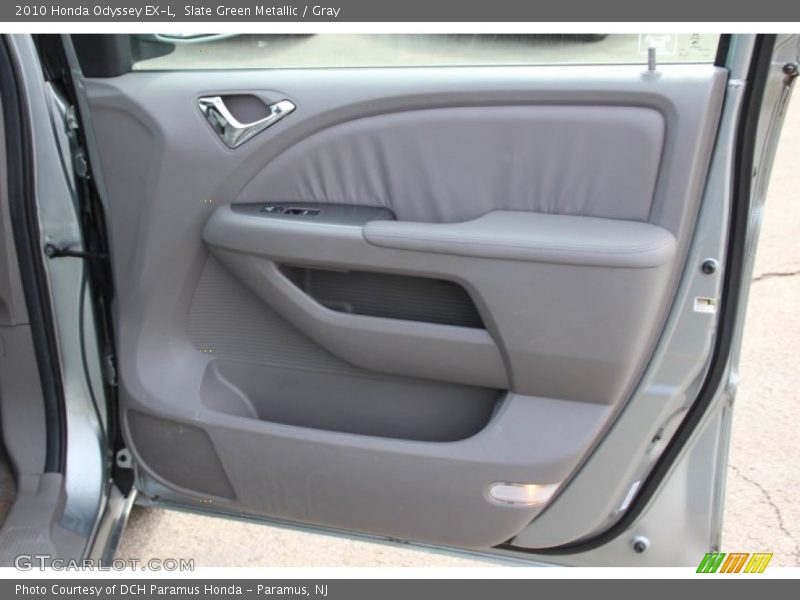 Slate Green Metallic / Gray 2010 Honda Odyssey EX-L