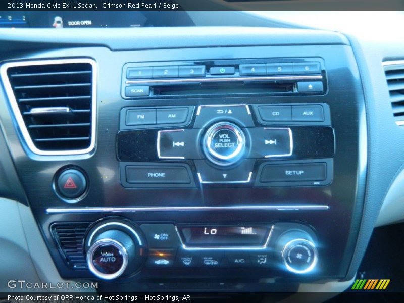 Crimson Red Pearl / Beige 2013 Honda Civic EX-L Sedan