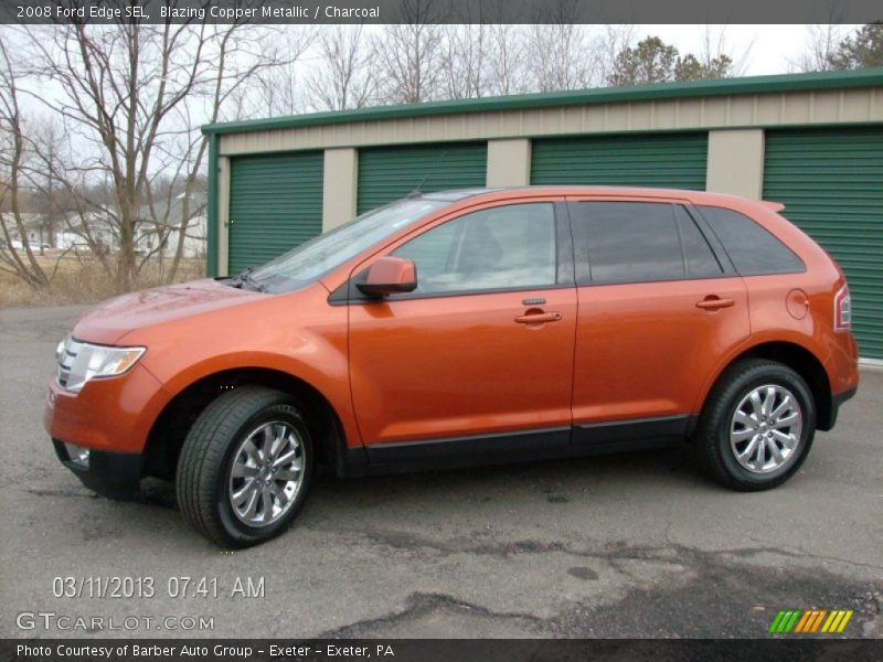 Blazing Copper Metallic / Charcoal 2008 Ford Edge SEL