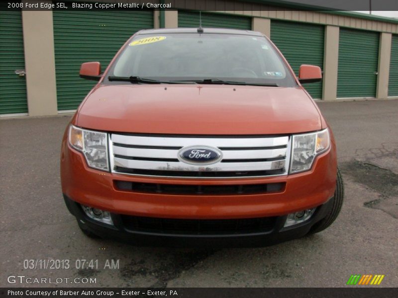 Blazing Copper Metallic / Charcoal 2008 Ford Edge SEL