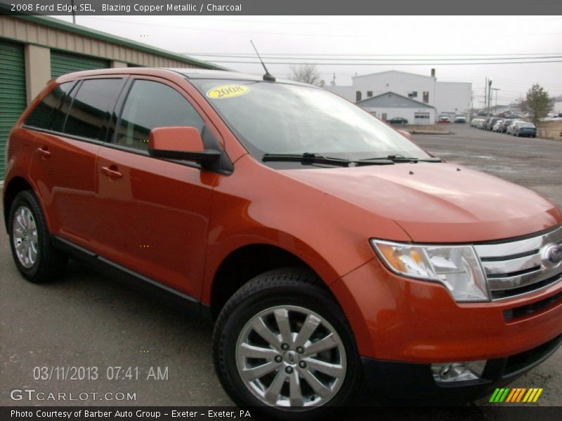 Blazing Copper Metallic / Charcoal 2008 Ford Edge SEL