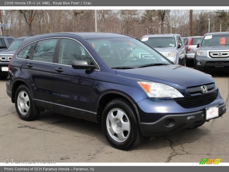 Royal Blue Pearl / Gray 2008 Honda CR-V LX 4WD