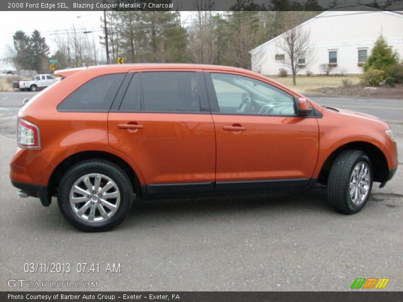 Blazing Copper Metallic / Charcoal 2008 Ford Edge SEL