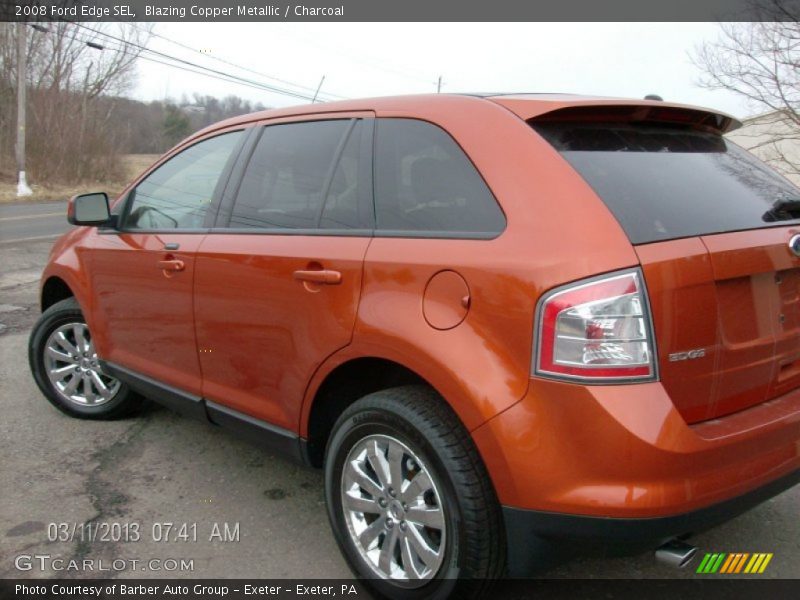 Blazing Copper Metallic / Charcoal 2008 Ford Edge SEL