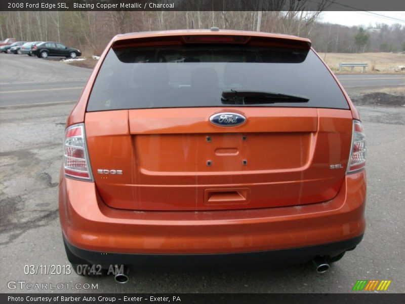 Blazing Copper Metallic / Charcoal 2008 Ford Edge SEL