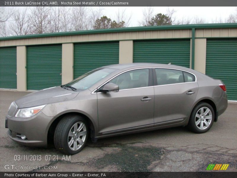 Mocha Steel Metallic / Cocoa/Cashmere 2011 Buick LaCrosse CXL AWD