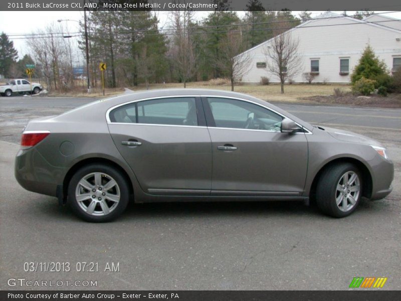 Mocha Steel Metallic / Cocoa/Cashmere 2011 Buick LaCrosse CXL AWD