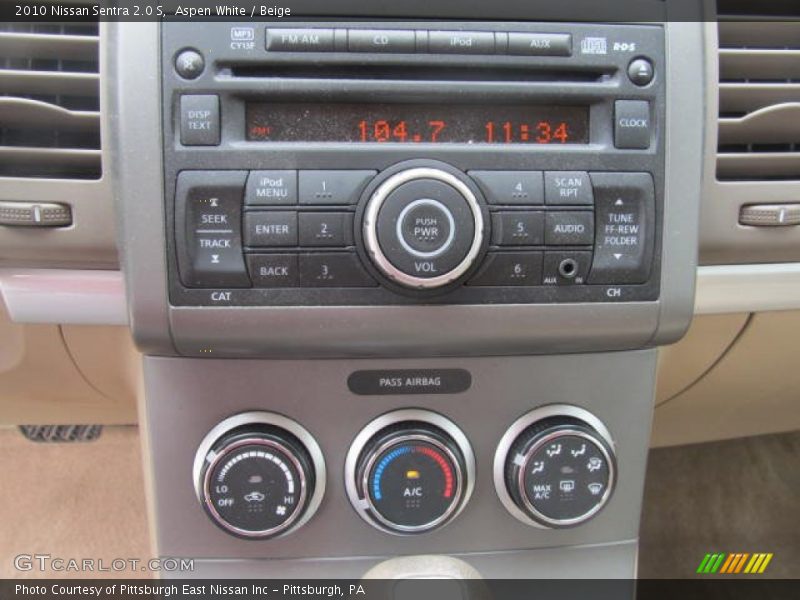 Controls of 2010 Sentra 2.0 S
