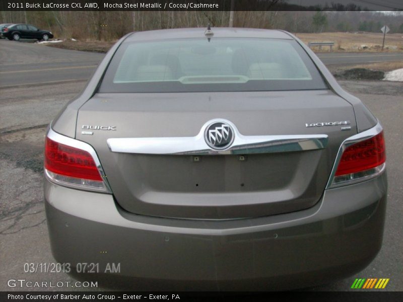 Mocha Steel Metallic / Cocoa/Cashmere 2011 Buick LaCrosse CXL AWD