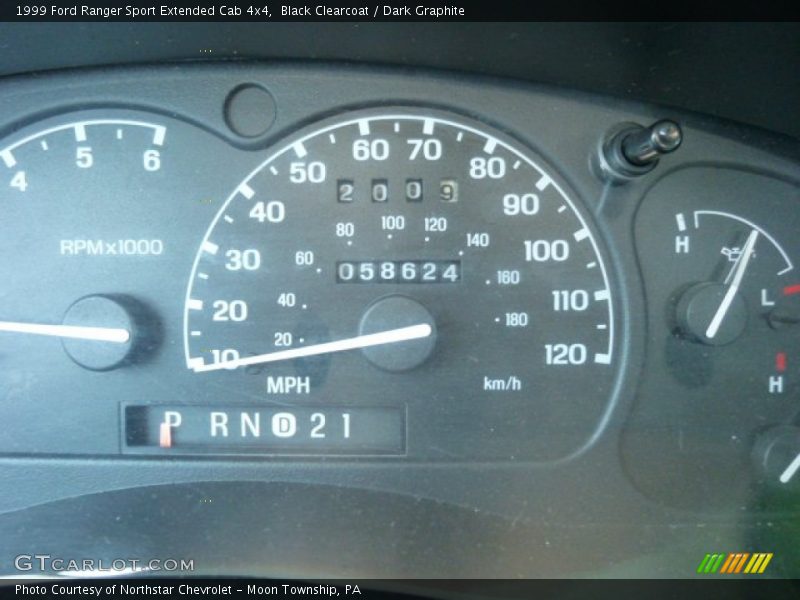 Black Clearcoat / Dark Graphite 1999 Ford Ranger Sport Extended Cab 4x4