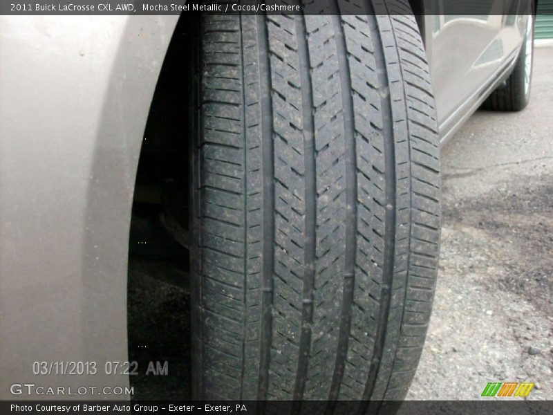 Mocha Steel Metallic / Cocoa/Cashmere 2011 Buick LaCrosse CXL AWD