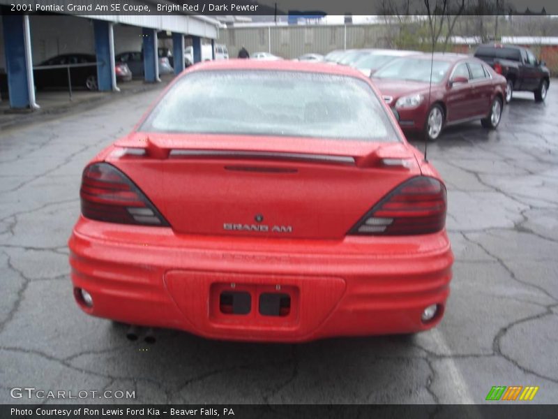 Bright Red / Dark Pewter 2001 Pontiac Grand Am SE Coupe