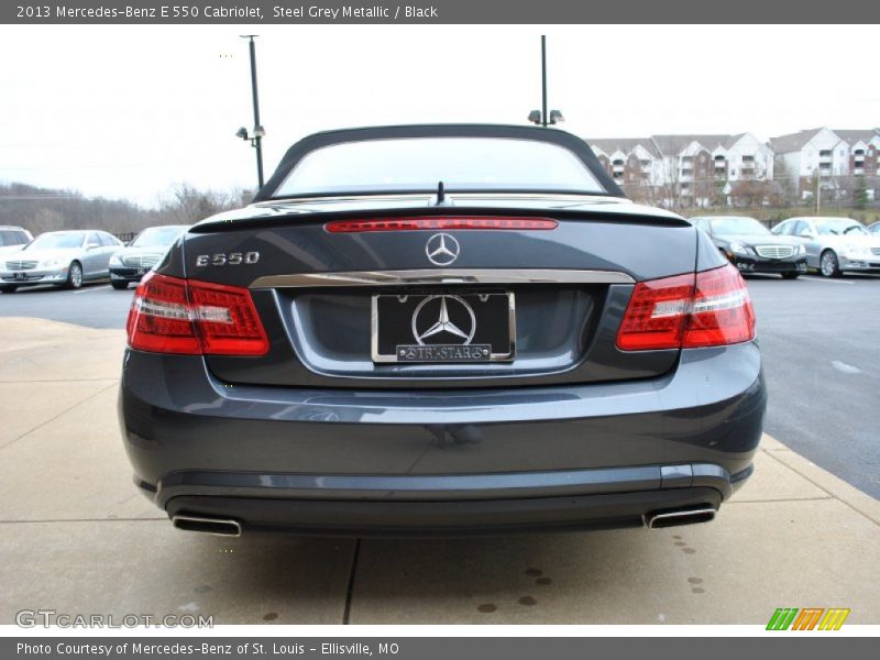 Steel Grey Metallic / Black 2013 Mercedes-Benz E 550 Cabriolet