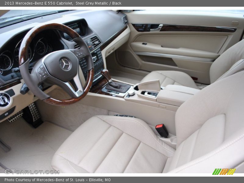Steel Grey Metallic / Black 2013 Mercedes-Benz E 550 Cabriolet