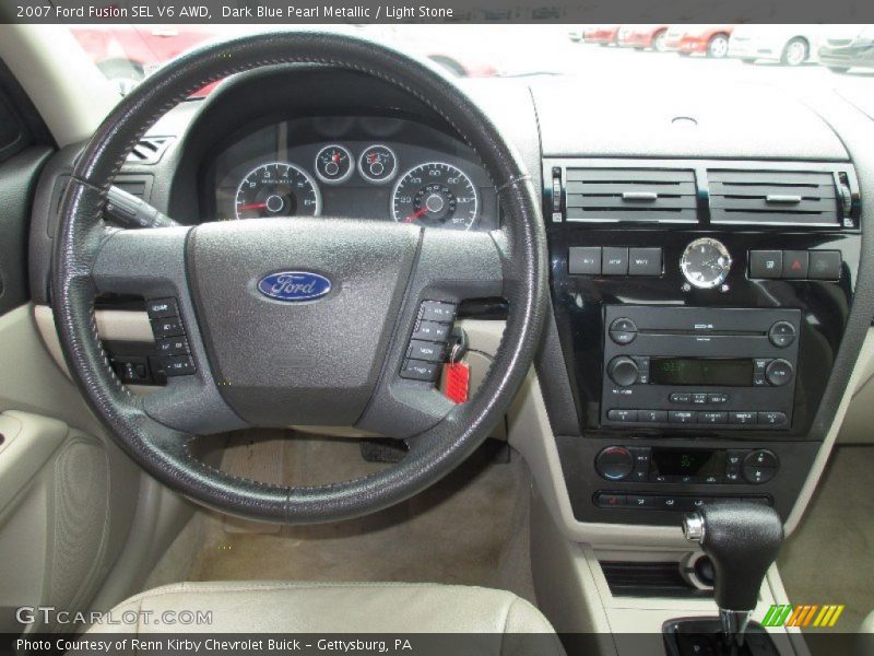 Dark Blue Pearl Metallic / Light Stone 2007 Ford Fusion SEL V6 AWD