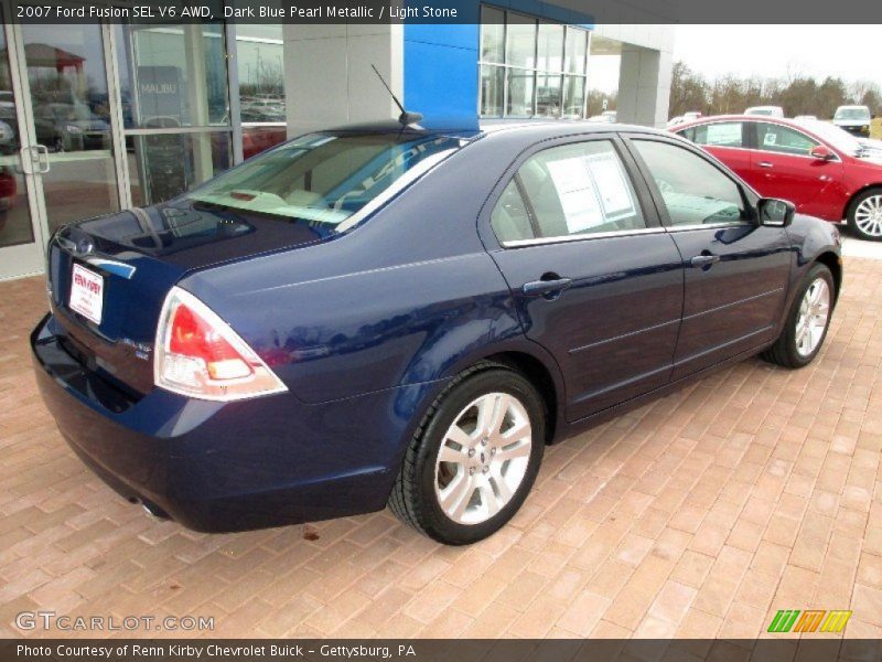 Dark Blue Pearl Metallic / Light Stone 2007 Ford Fusion SEL V6 AWD