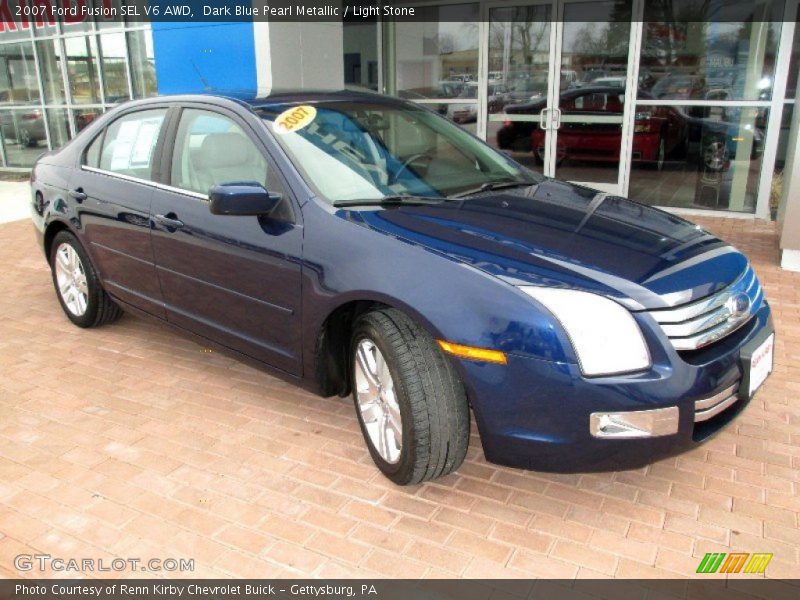 Dark Blue Pearl Metallic / Light Stone 2007 Ford Fusion SEL V6 AWD