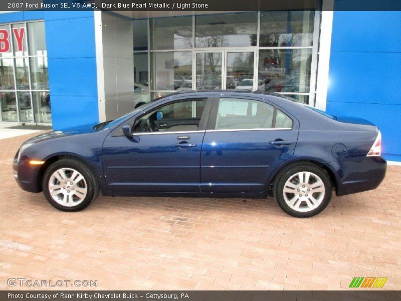 Dark Blue Pearl Metallic / Light Stone 2007 Ford Fusion SEL V6 AWD