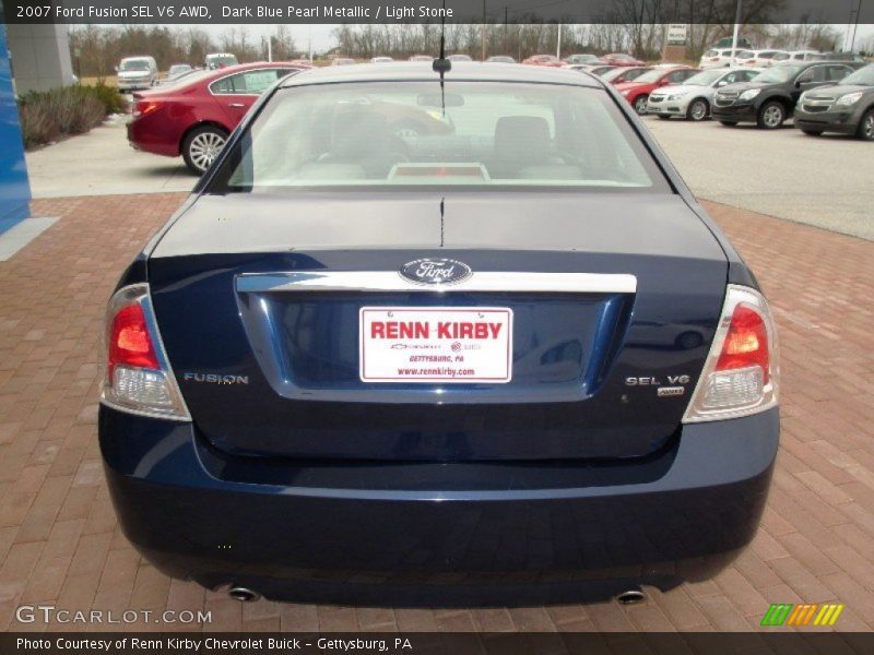 Dark Blue Pearl Metallic / Light Stone 2007 Ford Fusion SEL V6 AWD