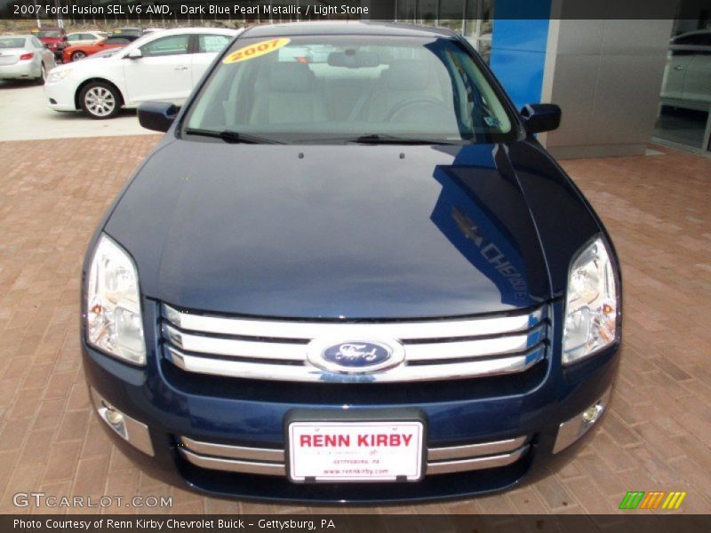 Dark Blue Pearl Metallic / Light Stone 2007 Ford Fusion SEL V6 AWD