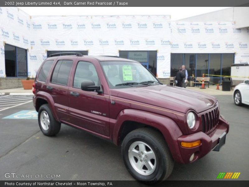 Dark Garnet Red Pearlcoat / Taupe 2002 Jeep Liberty Limited 4x4