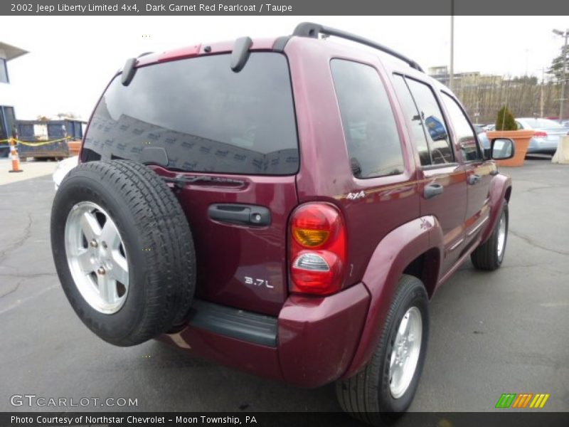 Dark Garnet Red Pearlcoat / Taupe 2002 Jeep Liberty Limited 4x4