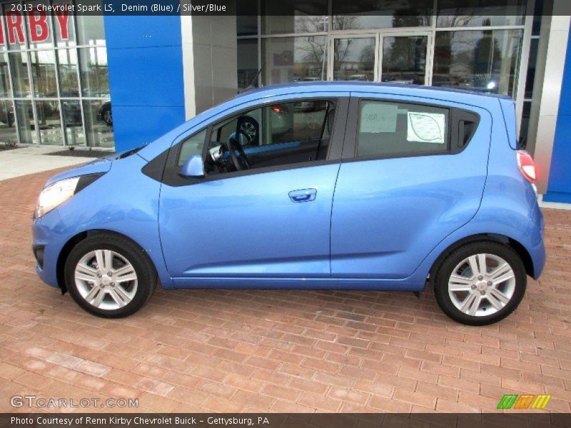 Denim (Blue) / Silver/Blue 2013 Chevrolet Spark LS