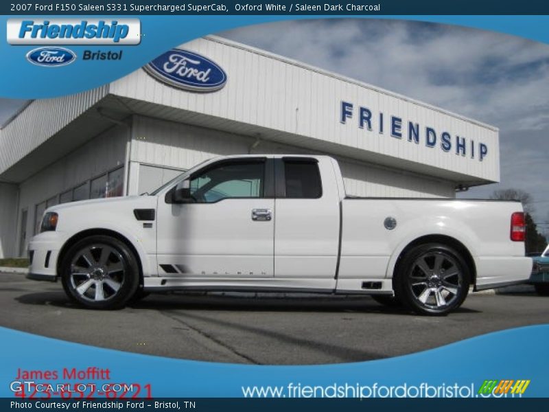 Oxford White / Saleen Dark Charcoal 2007 Ford F150 Saleen S331 Supercharged SuperCab